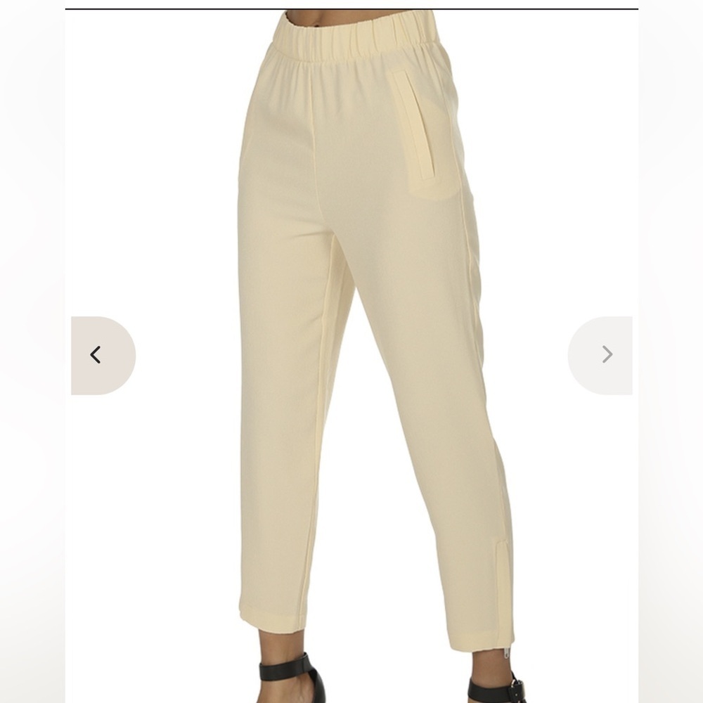 Ganni Clark Pants In Biscotti Size Small